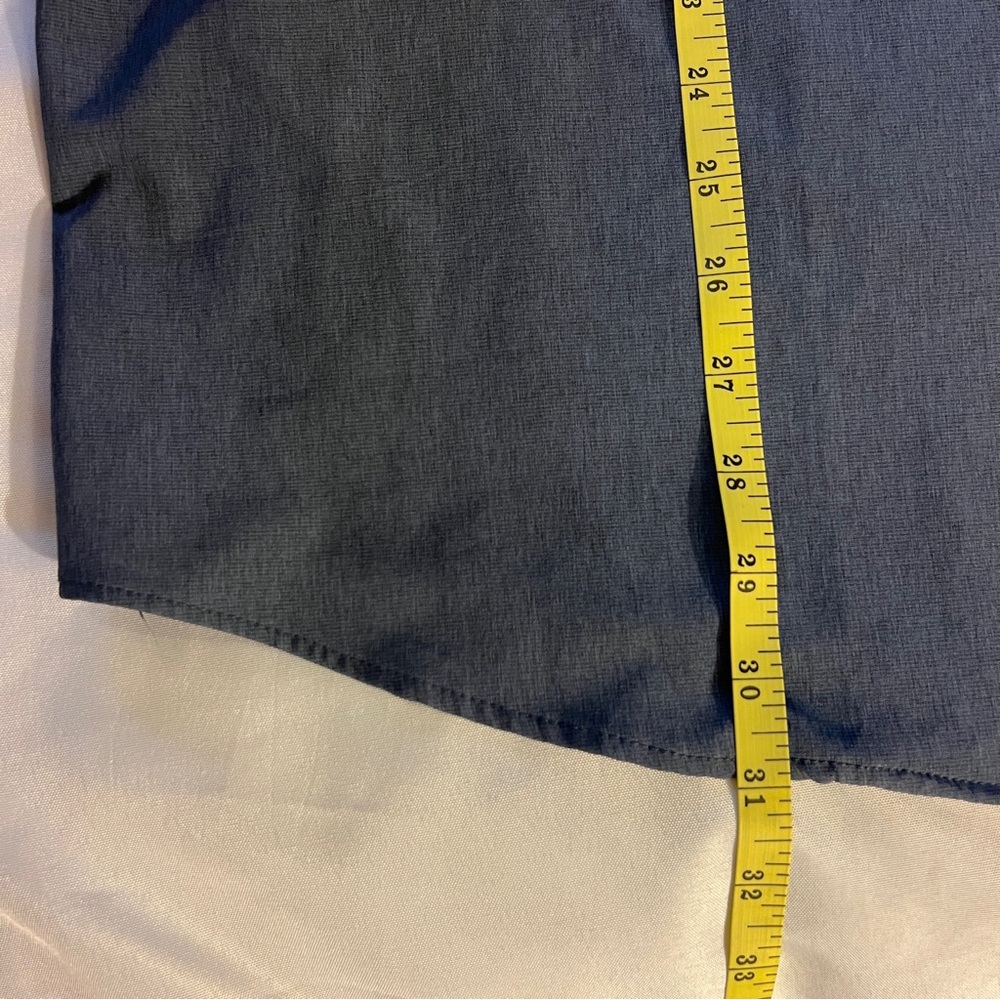 Flag & Anthem Men's Heather Blue Madeflex UPF Performance Button-Down‎ Shirt XXL - Picture 11 of 15